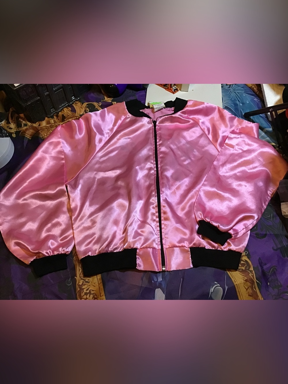 Pink ladies woman halloween costume jacket charades size large